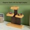 Vintiquewise 3-Tier Wooden Tabletop Jewelry Display Stand Rustic Organizer for Necklace Bracelet Watch Bangle Ring & Earring with a Sturdy Natural Wood Base Ideal for Home Retail or Craft Fair Display